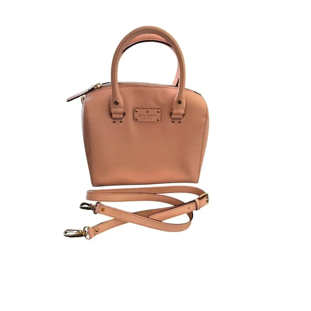 Kate Spade Light Pink Pebbled Leather Satchel - Autheticated
